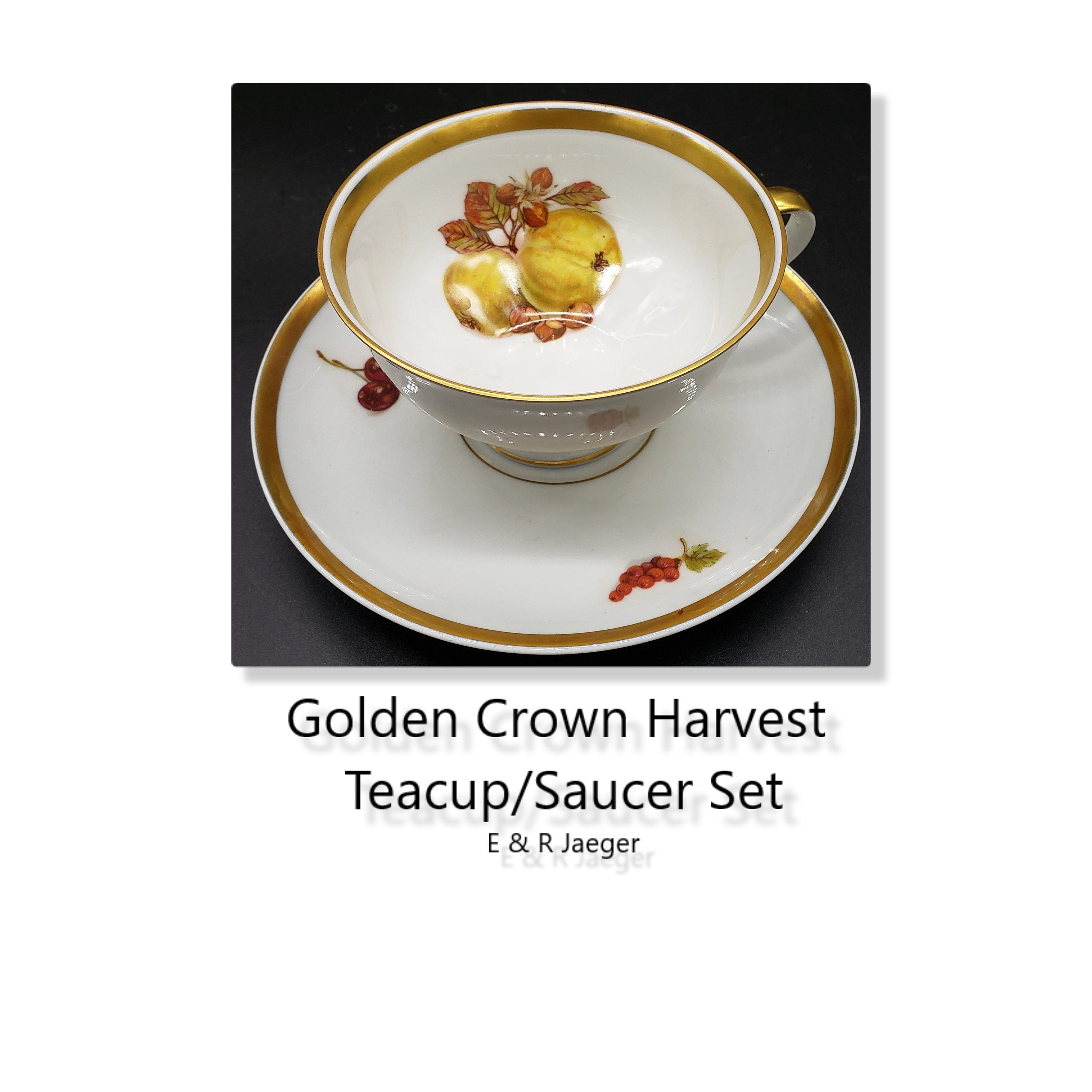 Golden Crown E&R Bone China England 1886 2