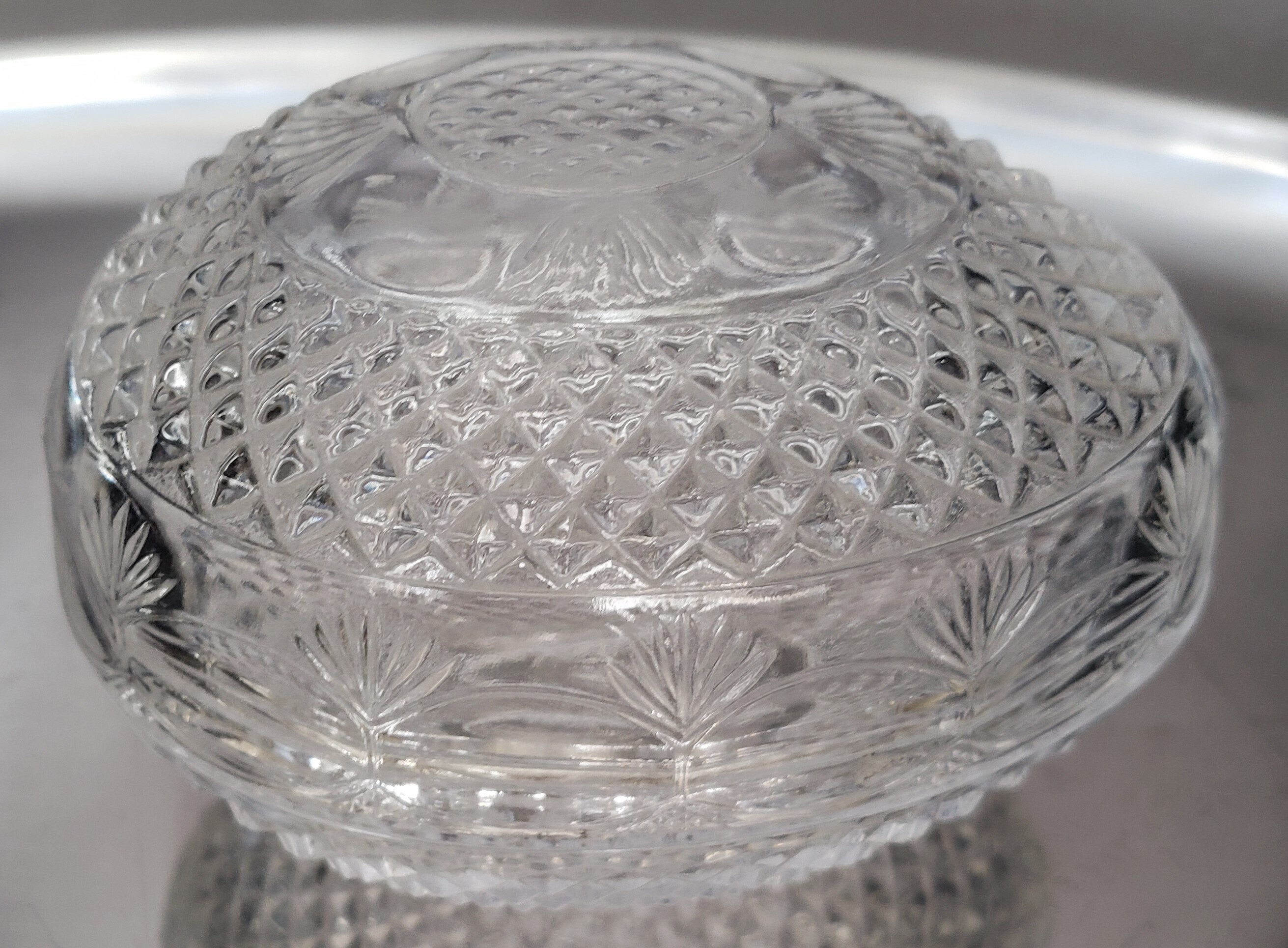 Avon Easter Pressed Glass Crystal Clear Candy Dish Mothers Etsy