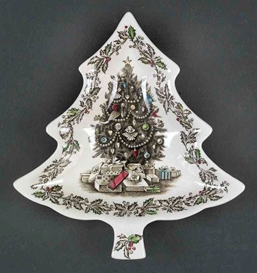 Johnson Bros クリスマスディッシュ Merry Christmas Dish English Johnson Brothers Coaster 1960s Brown