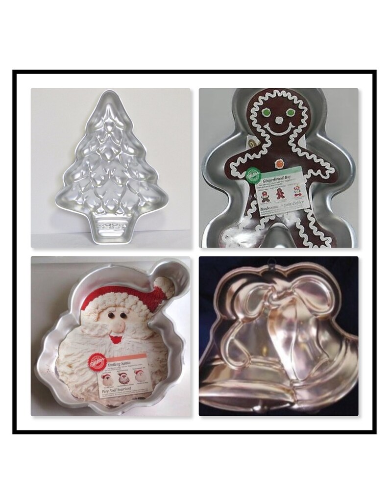 Vintage Christmas Wilton Cake Pan Molds Santa Claus Smiling Etsy