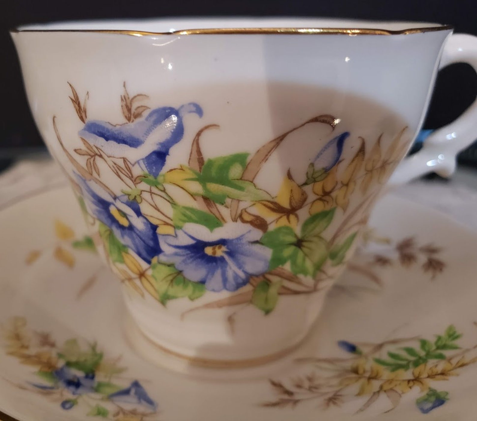 1 Vintage Salisbury Bone China Made in England Floral Cup Etsy