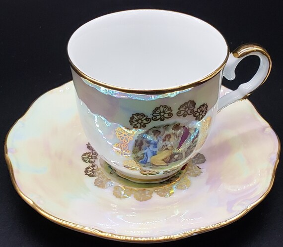 Original Boxed Set of Two Antique Cup & Saucer Sets - MZ