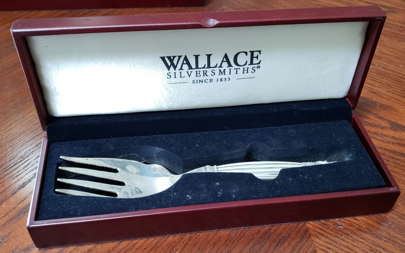 Wallace Silversmiths Since 1835 Serving Fork in Original Wooden