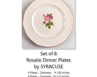 Rosalie Fine China, Federal Shape Syracuse 8 Place Settings 7