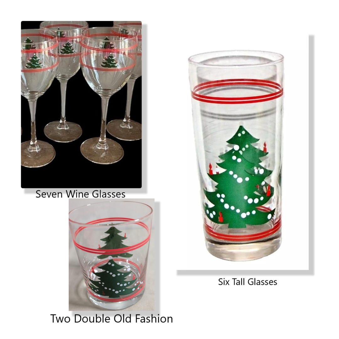 Waechtersbach christmas tree wine glasses