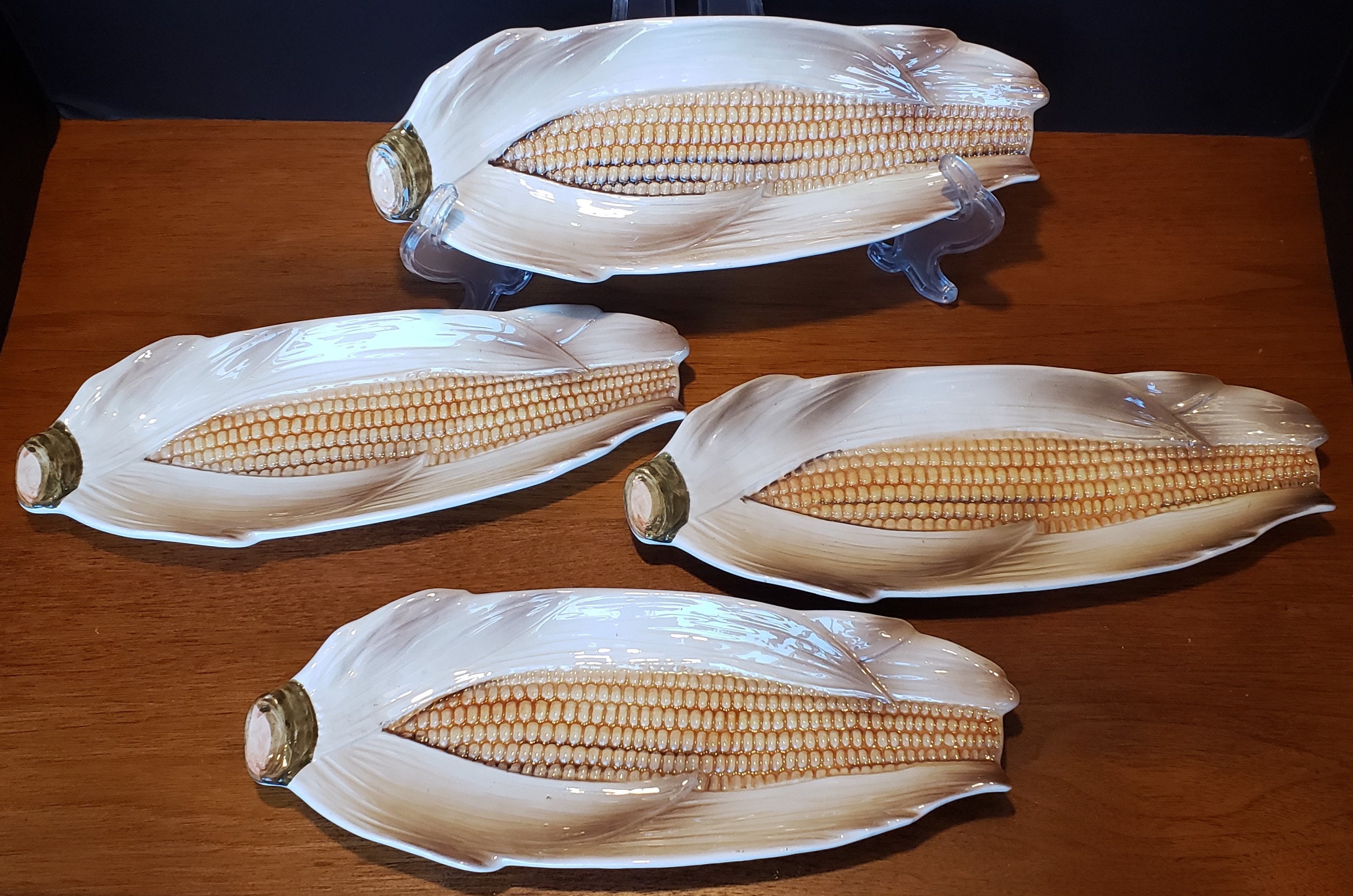 4 1950s Ceramic Corn on the Cob Trays Embassy Quality Products Etsy