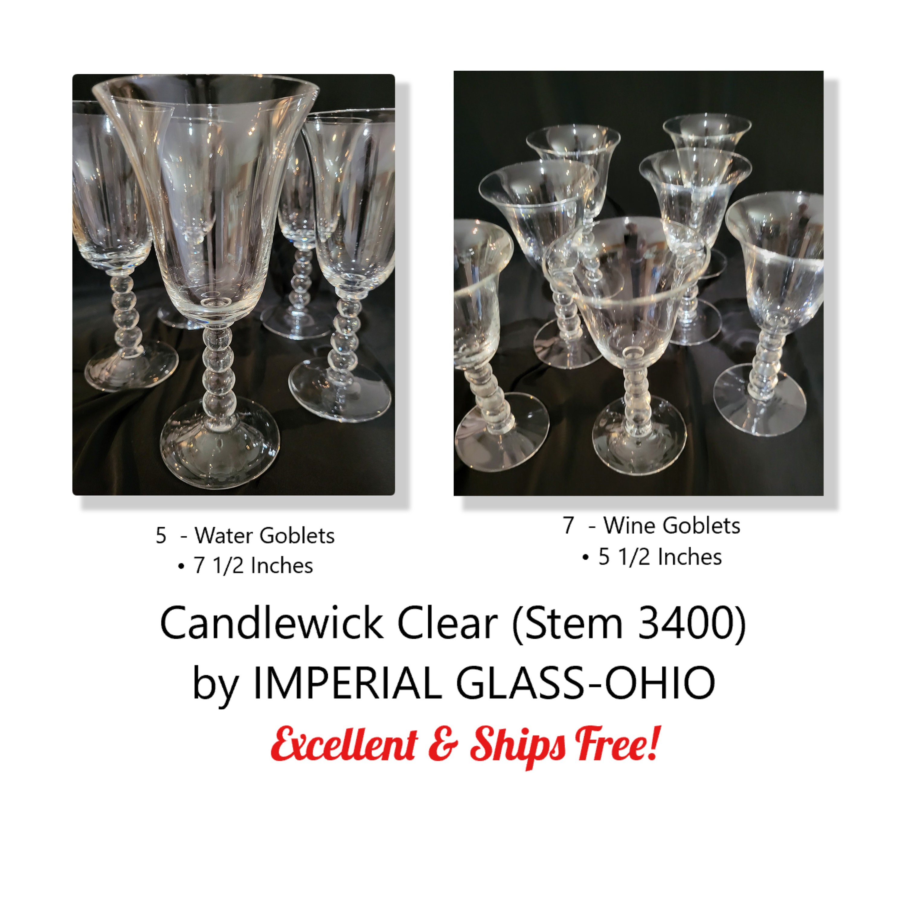 キャンドルウィック シャーベットグラス 3個セット #3400