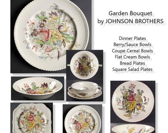 Garden Bouquet by Johnson Brothers / Windsorware / Plates / Bowls