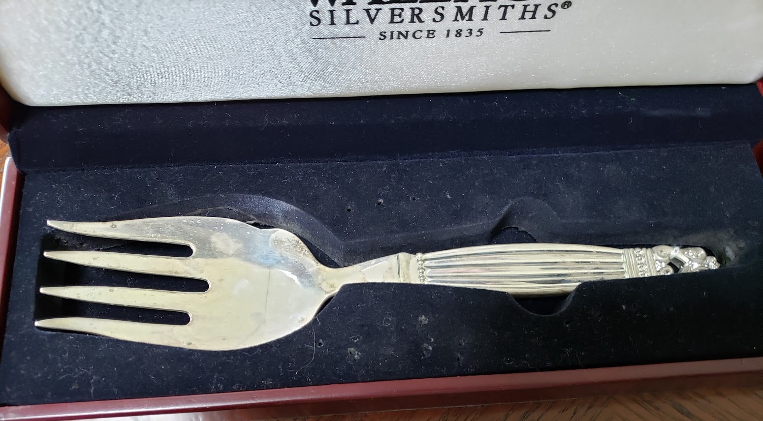 Wallace Silversmiths Since 1835 Serving Fork in Original Wooden
