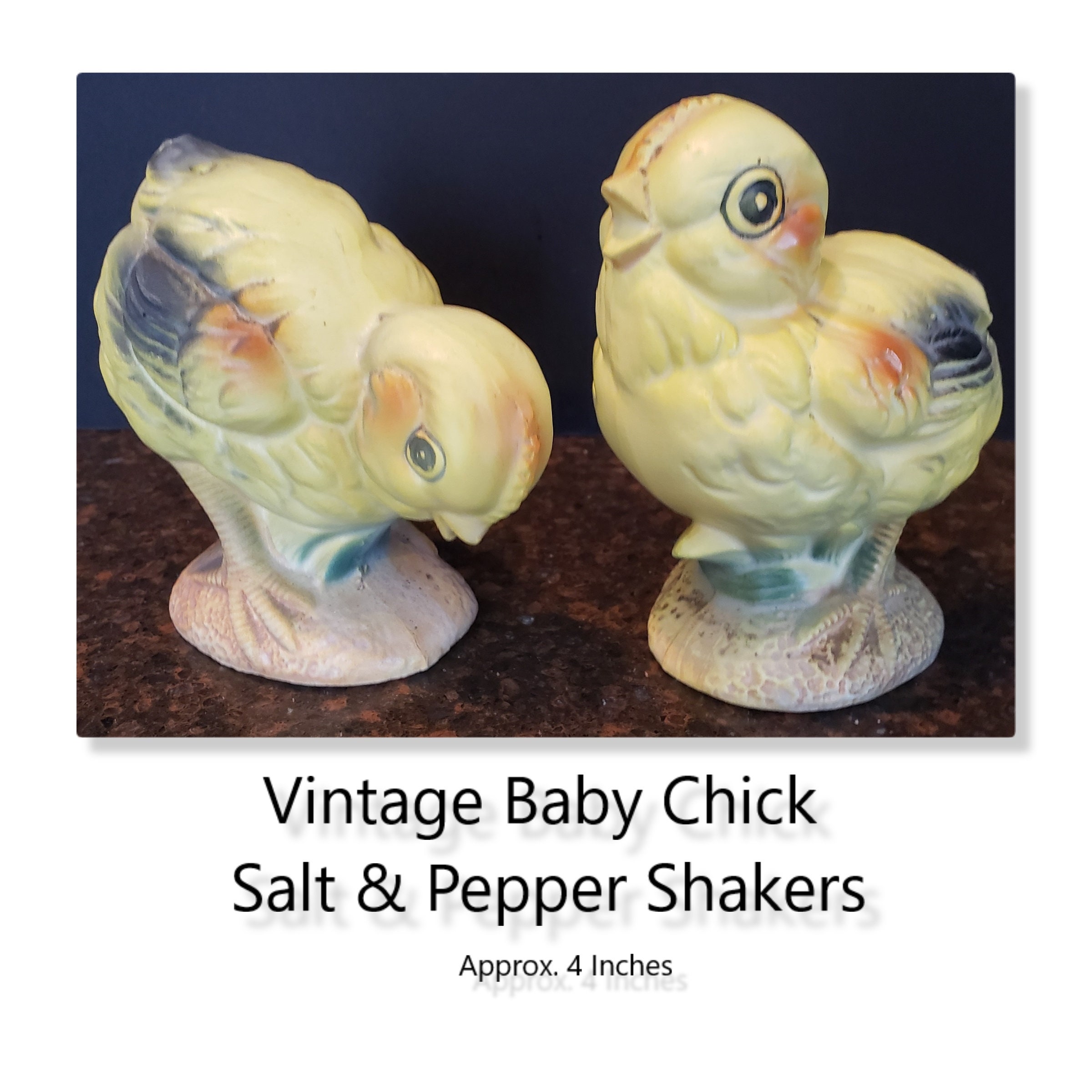 Set Vintage Baby Chick Chicken Salt Pepper Shakers Japan Etsy
