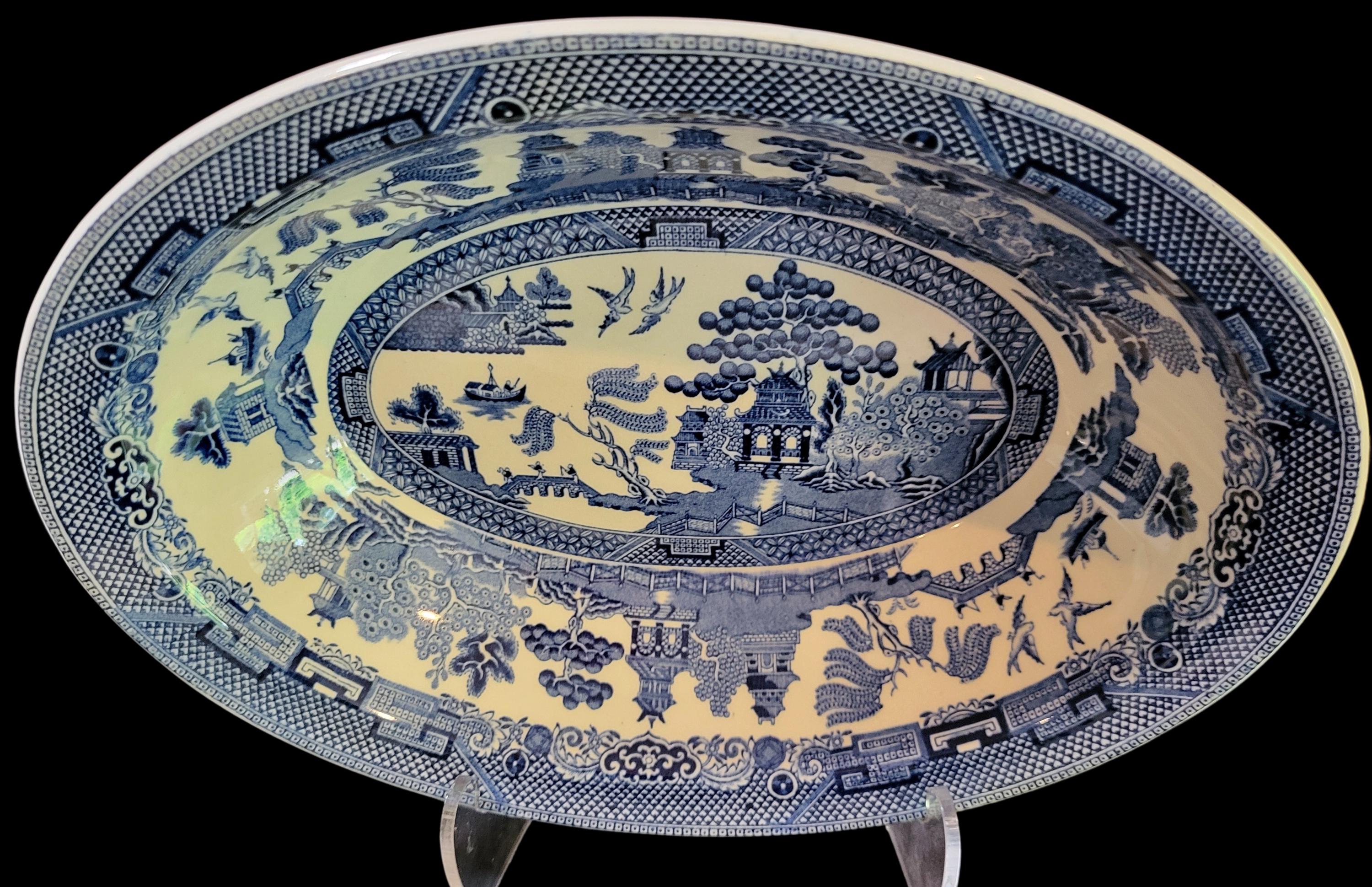 Willow Blue Pattern * Johnson Brothers - 9 Inch Vegetable Bowl - 12 ...