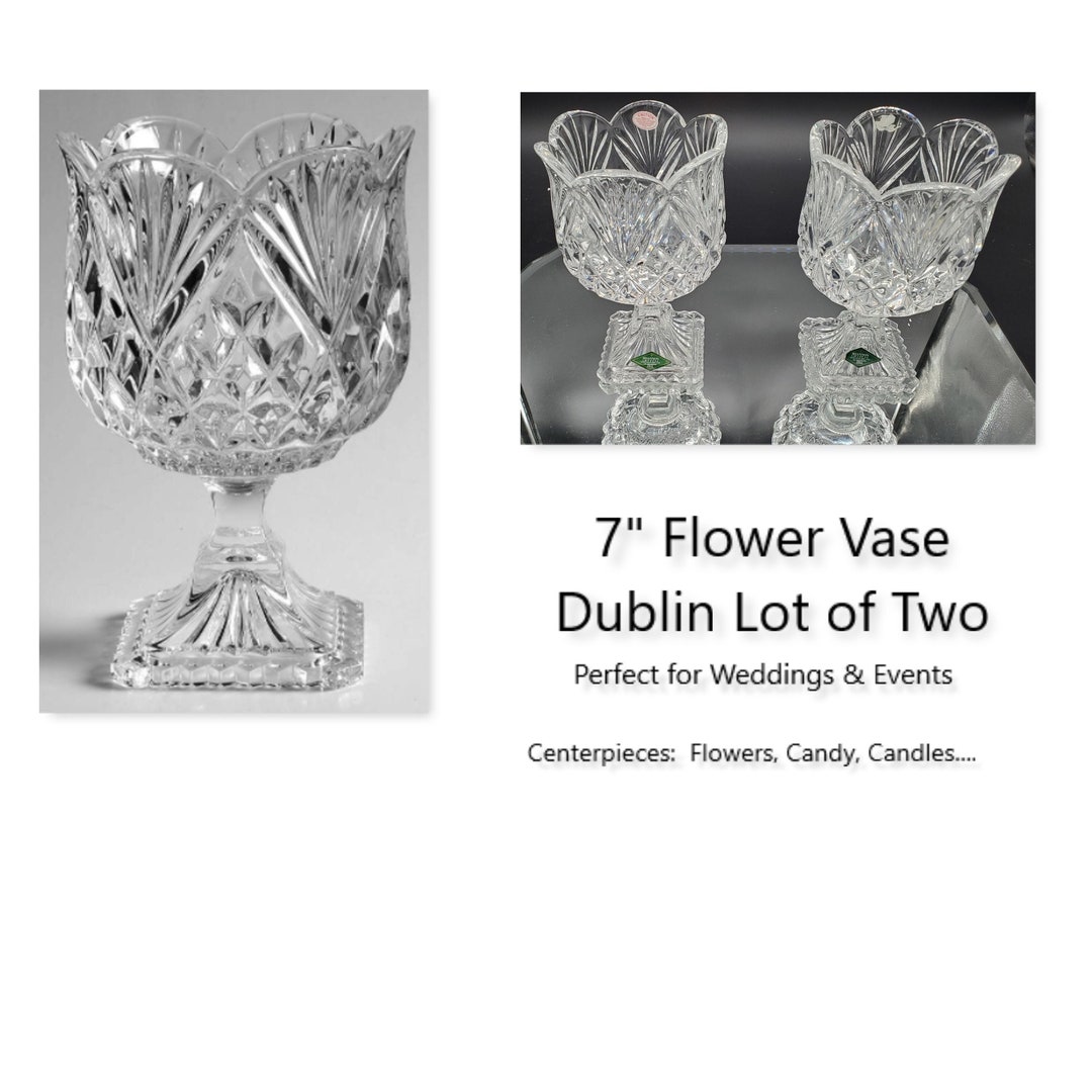 7 Flower Vase Dublin by GODINGER New With Stickers Lot Etsy