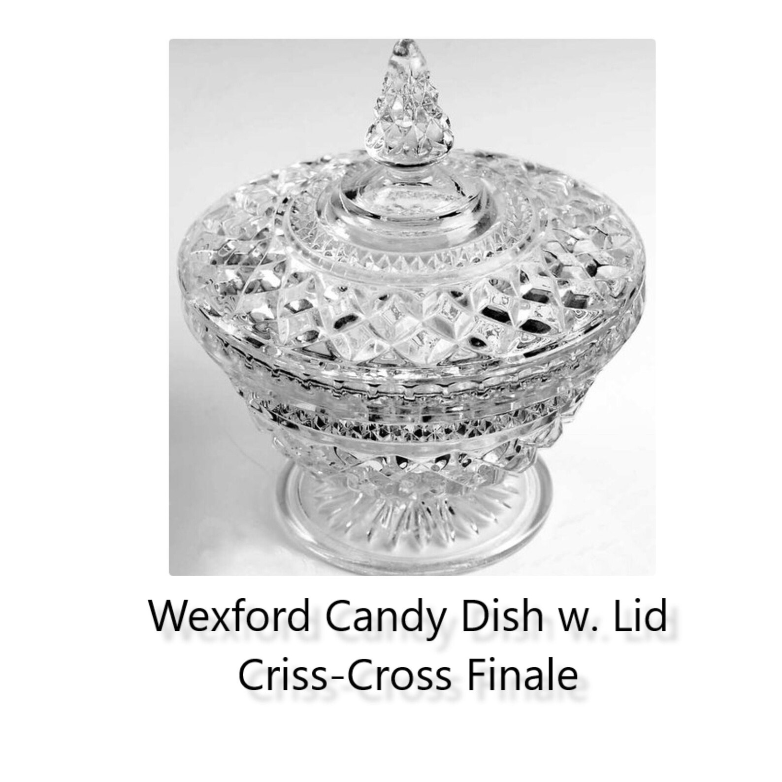 Beautiful Wexford Candy Dish W.lid and EXCELLENT Etsy