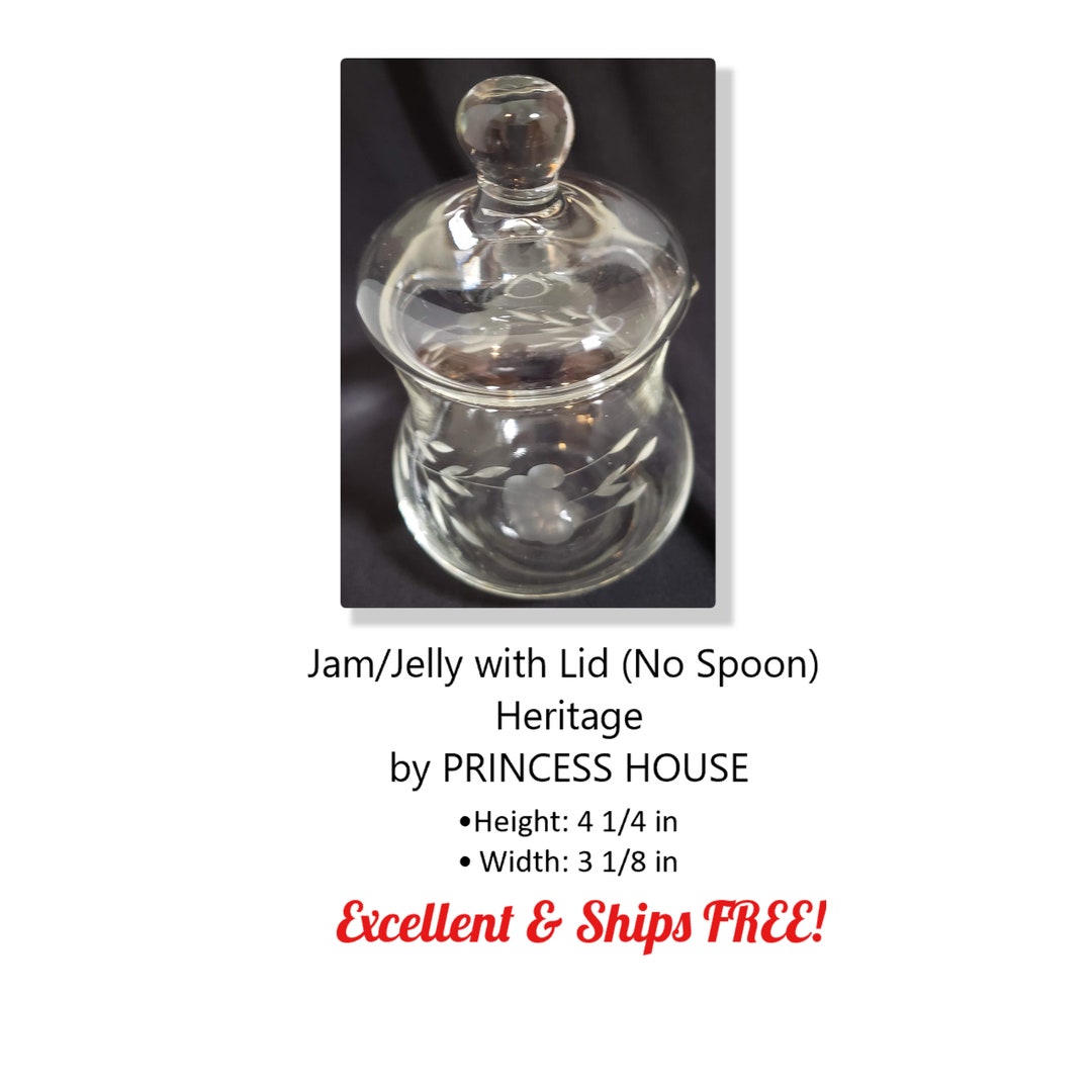 Small Condiment Jar & Lid No Spoon Jelly/jam Jar Heritage by PRINCESS