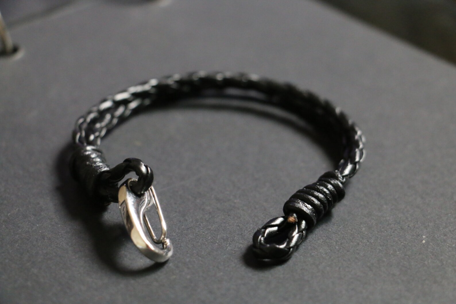 Men's woven Bracelet Simple Leather Bangle Men's Etsy