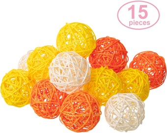 Home Decor Buorsa 6 Pcs Bowl Vase Filler Twig Orbs Balls Natural Decoration Balls Brown Wooden Ball Rustic Rattan Cane Home Kitchen Belasidevelopers Co Ke