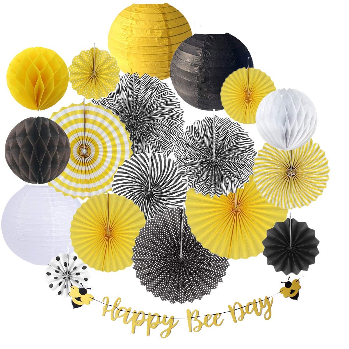 19pcs Bumble Bee Baby Shower Decoration Yellow Black Hanging Etsy