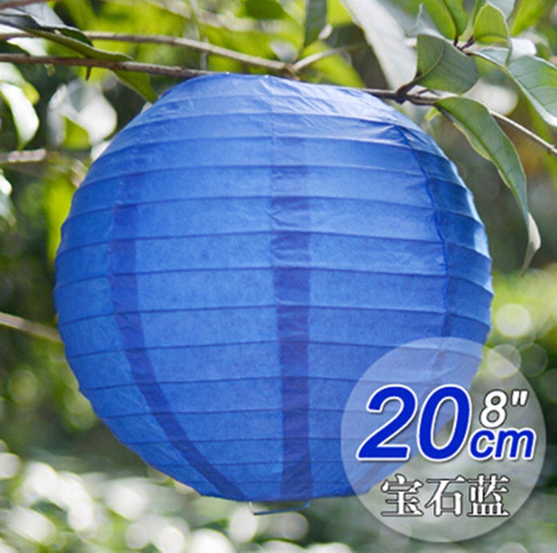 royal blue paper lanterns