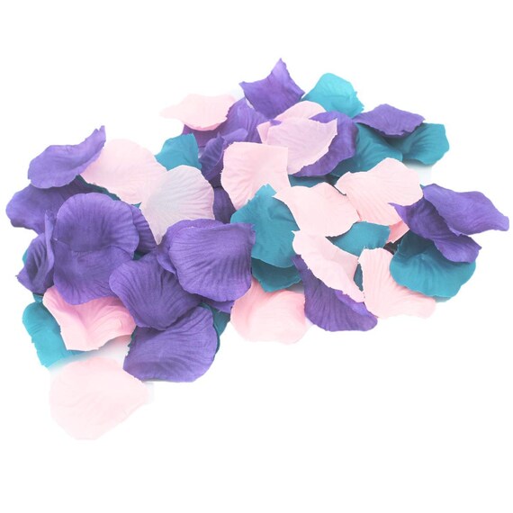 Rose Petals silk wedding table confetti Turquoise Aqua