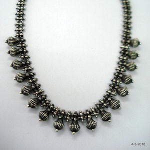 Traditional Design Sterling Silver Necklace handmade tribal jewellery