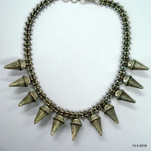 Traditional Design Sterling Silver Necklace choker Bellydance jewelry handmade