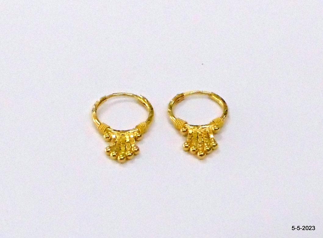 Latest Fashion Golden Earrings Tops for Women and Girls