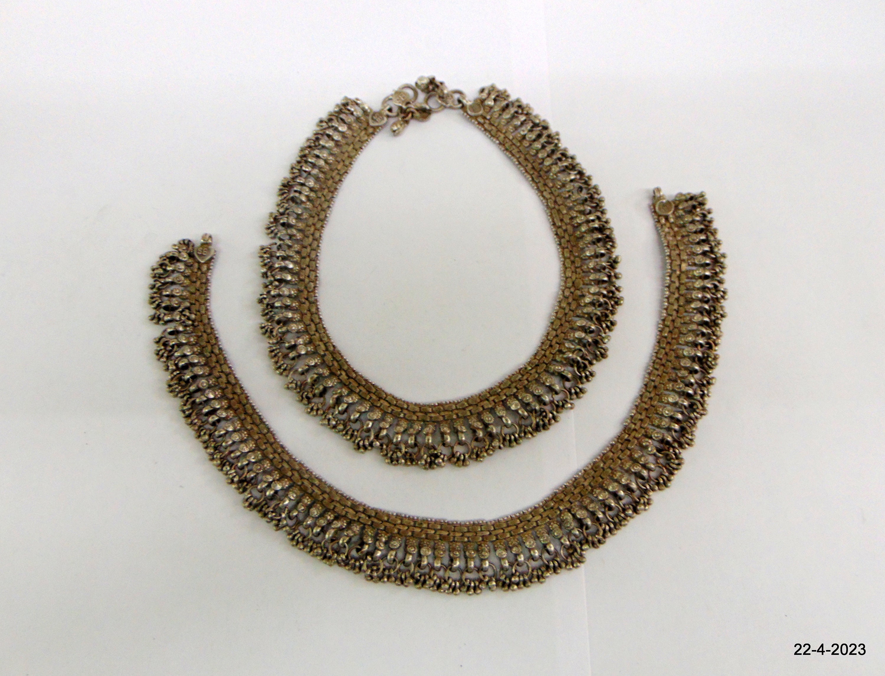 アクセサリー antique vintage old gold silver indian Vintage Antique Ethnic Tribal Silver Anklet Chain Feet