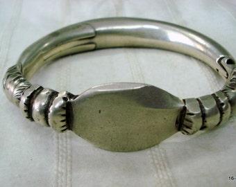 Vintage antieke tribal oude zilveren armband bangle rajasthan india solid