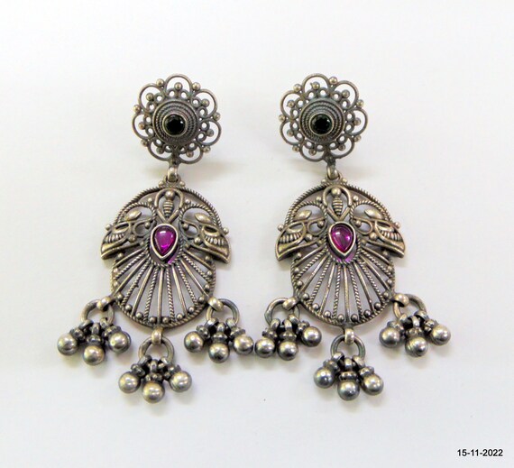Silver Colour Drop Earrings - RStore-sgquangbinhtourist.com.vn