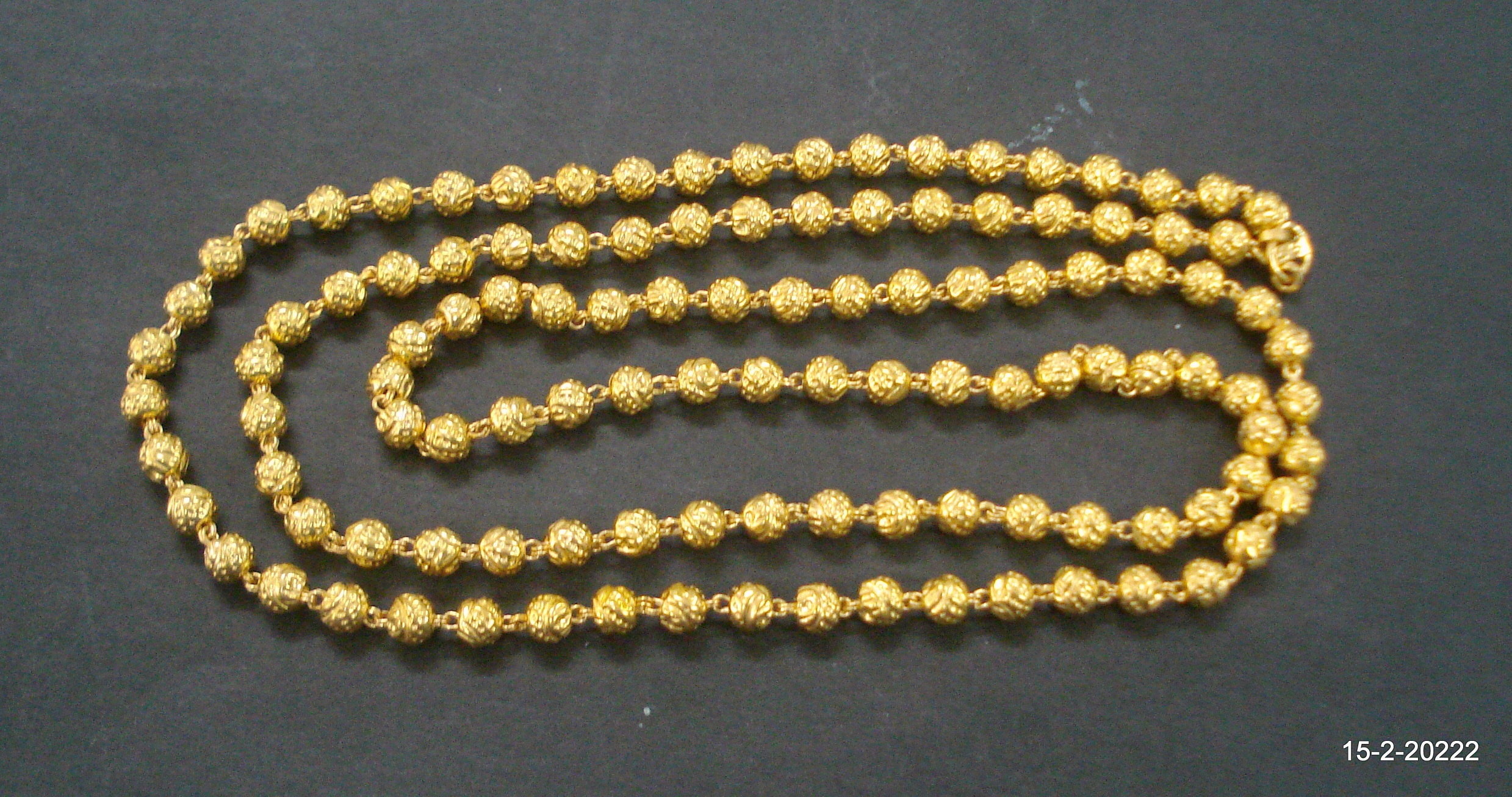 22kt Gold Chain Necklace Ethnic Gold Beads Chain Mala Handmade