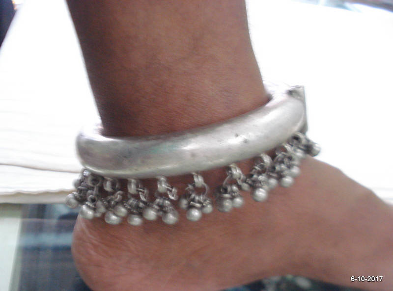 Barkha Silver Tribal Anklet