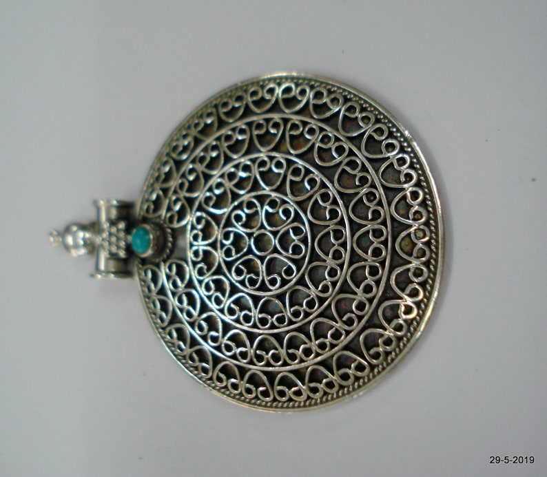 Traditional Design Sterling Silver Pendant Necklace Handmade Jewelry
