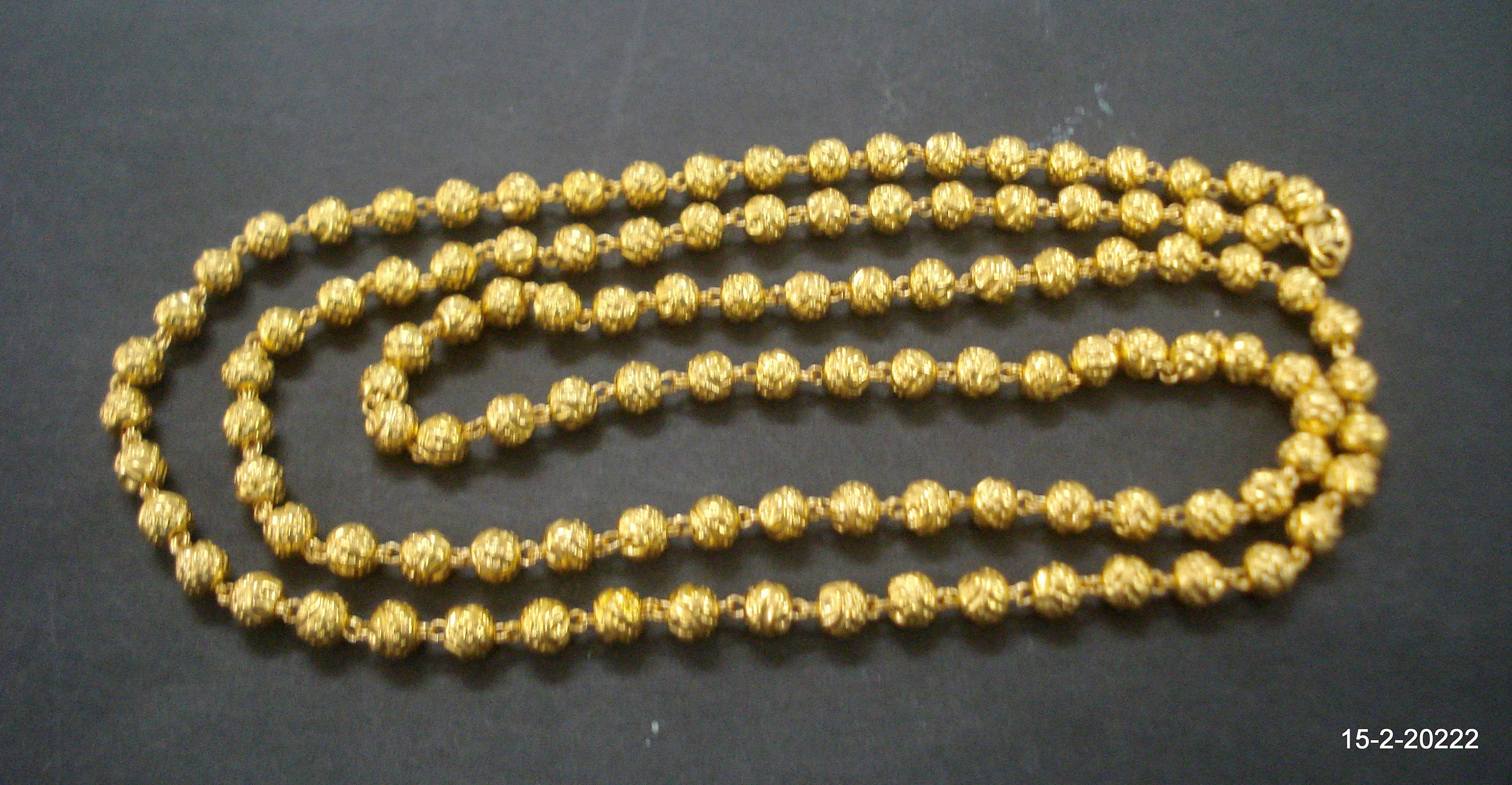 Ethnic Indian Women Fashion Jewelry Golden Beaded Chain Necklace Mala 22" cn11 