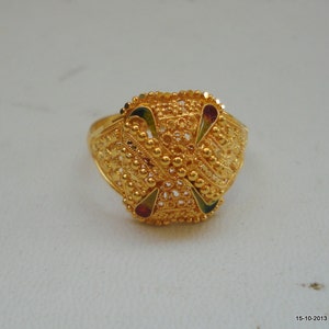 20k gold ring handmade jewelry traditional design