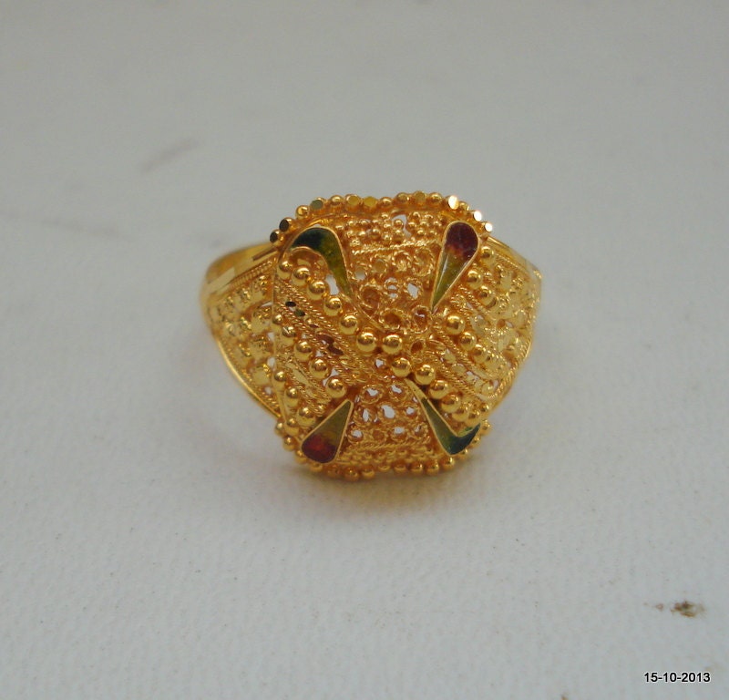 Gold ring traditional design discount