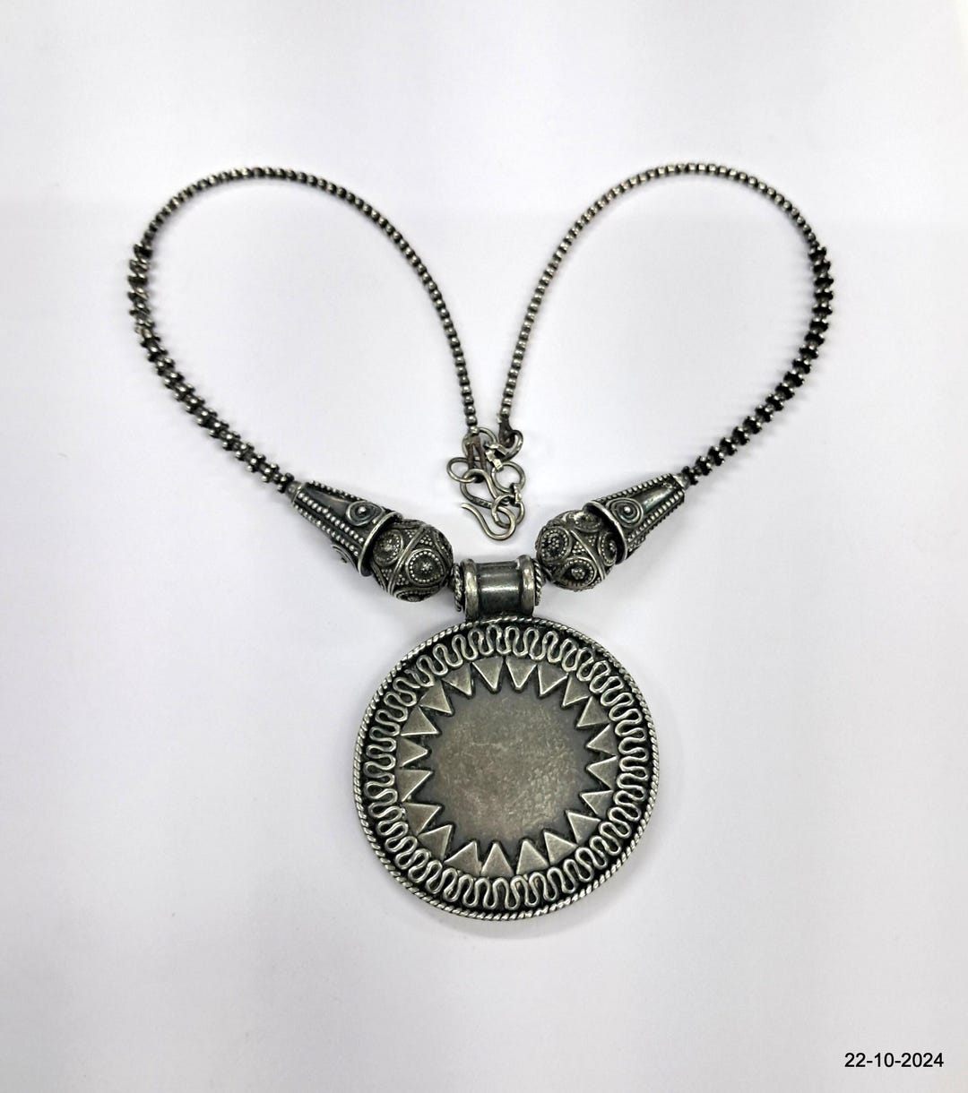 Ethnic 925 Sterling Silver Necklace Pendant Silver Ornaments