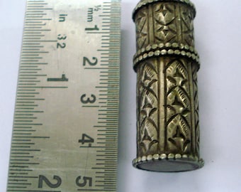 vintage antique collectible old silver box bottle from india handmade