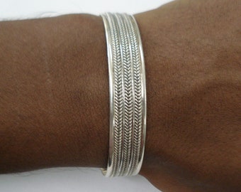 traditioneel design sterling zilveren armband bangle manchet handgemaakte sieraden