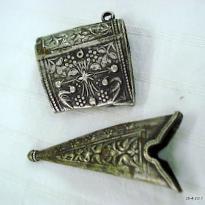 vintage antique collectible old silver sword hilt part katar hilt part