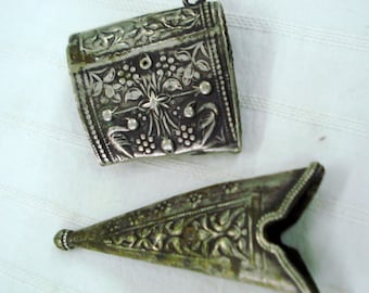 vintage antiguo coleccionable espada de plata vieja parte de la empuñadura katar parte de la empuñadura