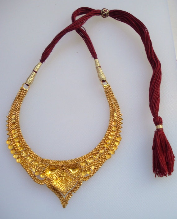 Traditional Design 20k Gold Necklace 