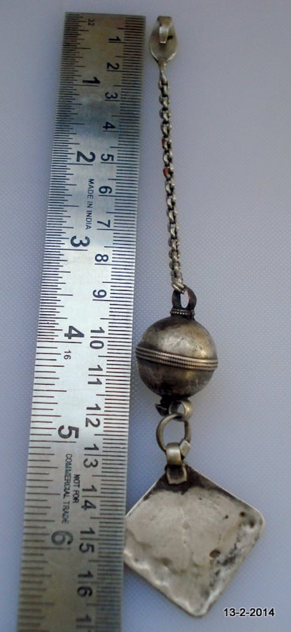 ヴィンテージ アンティーク 部族 古い シルバー ヘアジュエリー ティカ