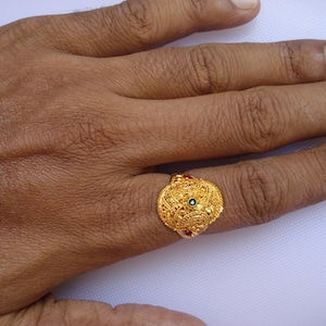 20k gold ring handmade jewelry traditional design