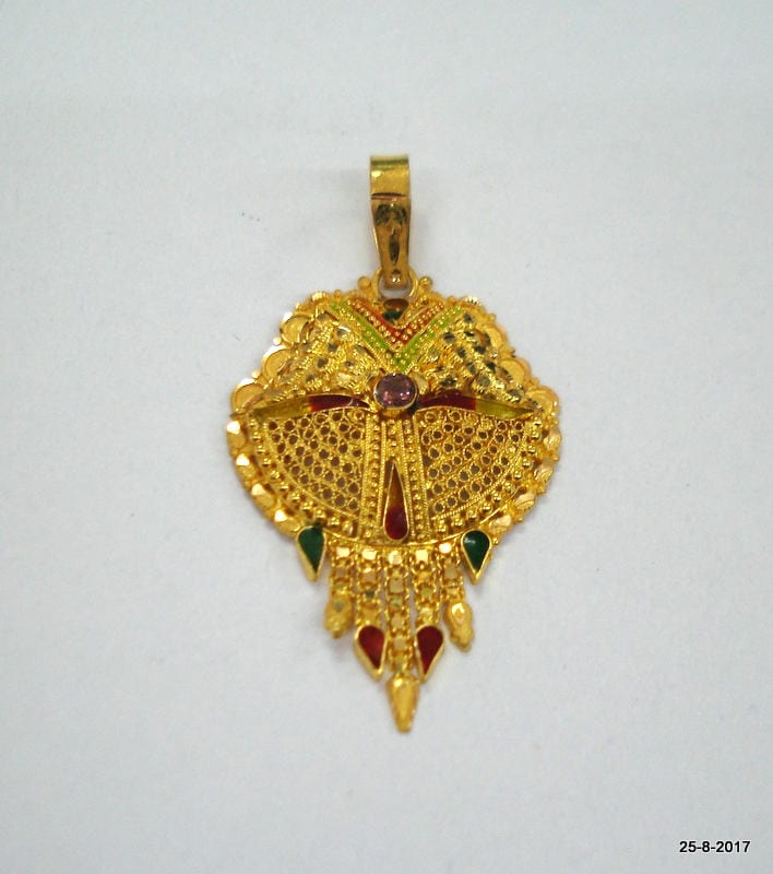 Traditional Design 22kt Gold Pendant 