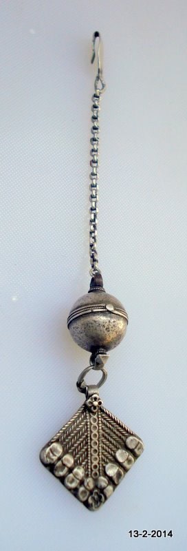 ヴィンテージ アンティーク 部族 古い シルバー ヘアジュエリー ティカ