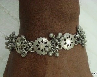 Vintage tribal alt Silber Armband Manschette traditionellen Bauchtanz Antikschmuck