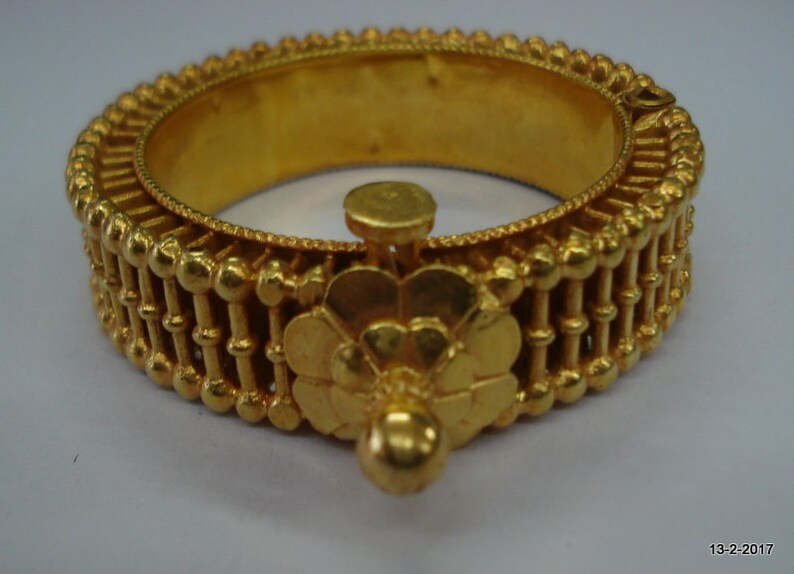 Vintage antique gold vermeil gold gilded bangle bracelet cuff Etsy