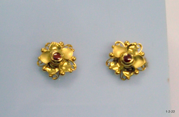 Gold earrings on sale with gemstones