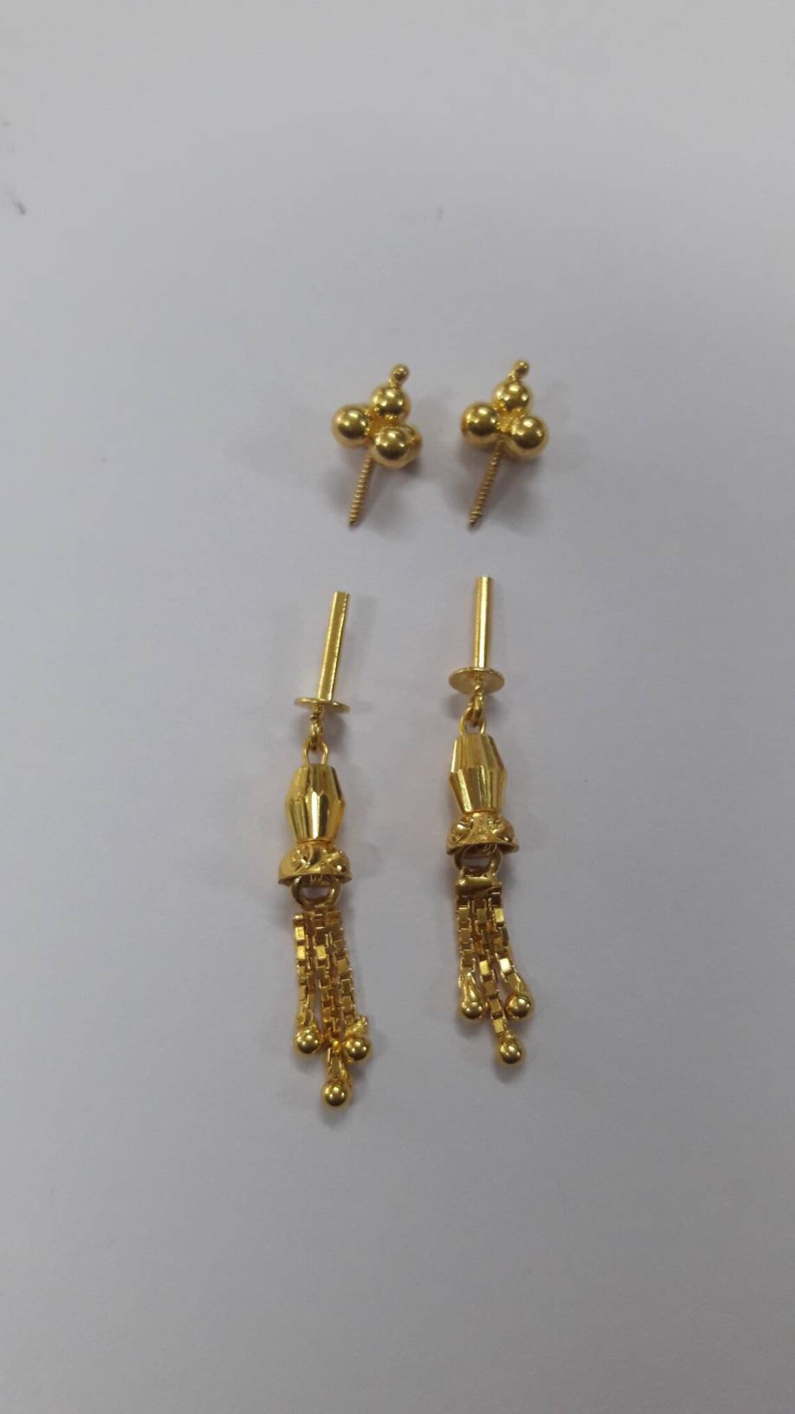 Ethnic 18kt Gold Upper Ear Earrings Barbells Piercing Jewellry Etsy