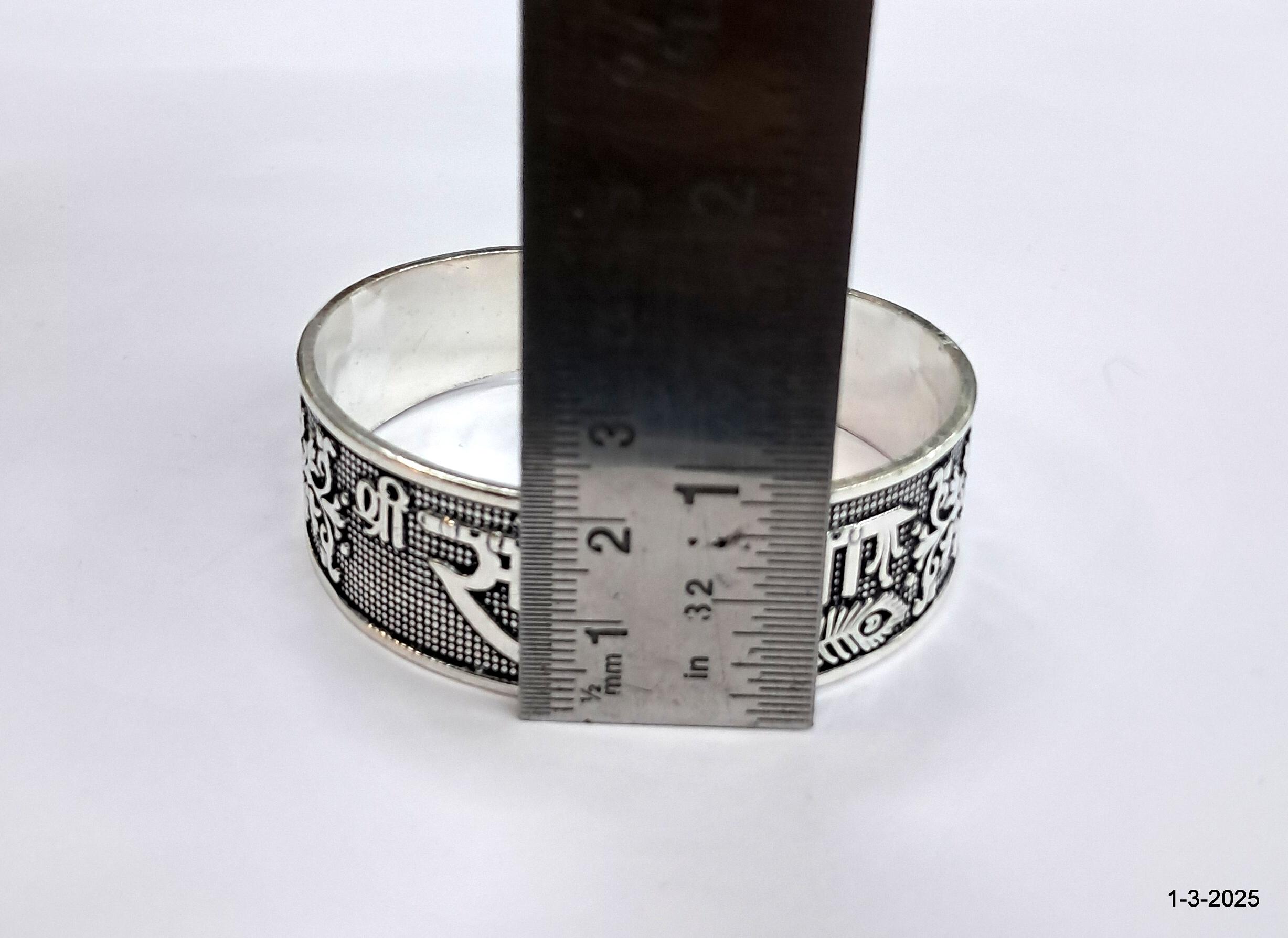 Sawariya Seth Kada 925 Sterling Silver Kada Cuff Bangle Bracelet